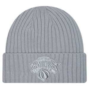 Men's New Era Gray New York Knicks Color Pack Cuffed Knit Hat