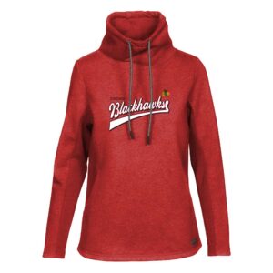 Women's Levelwear Red Chicago Blackhawks Loop Retro Script Pullover Top