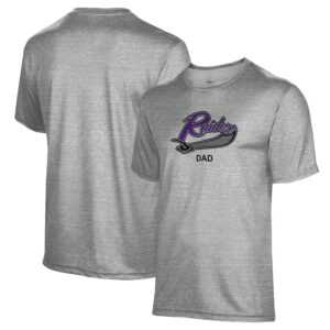 Men's ProSphere Gray Mount Union Purple Raiders Dad Bi-Blend Heather T-Shirt