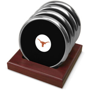 Silver Texas Longhorns 4-Pack Coaster Set