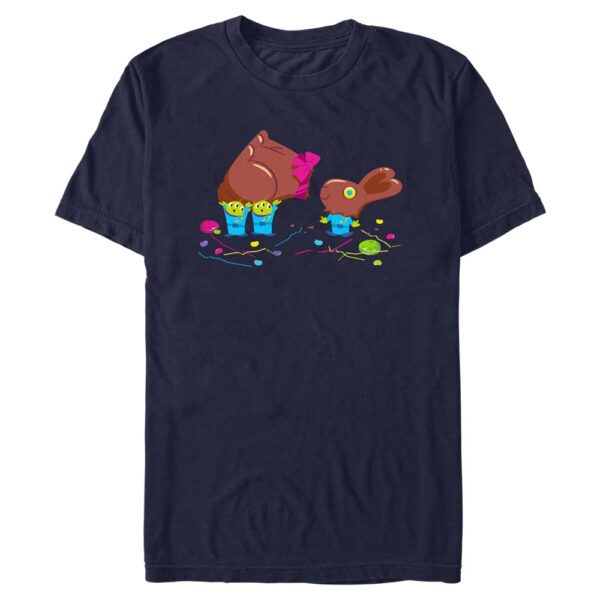 Men's Mad Engine  Navy Toy Story Chocolate Bunny Aliens Graphic T-Shirt