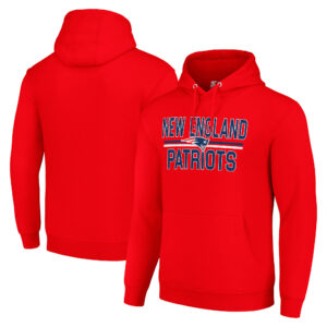 Unisex Starter Red New England Patriots Team Mesh Print Graphic Tri-Blend Pullover Hoodie