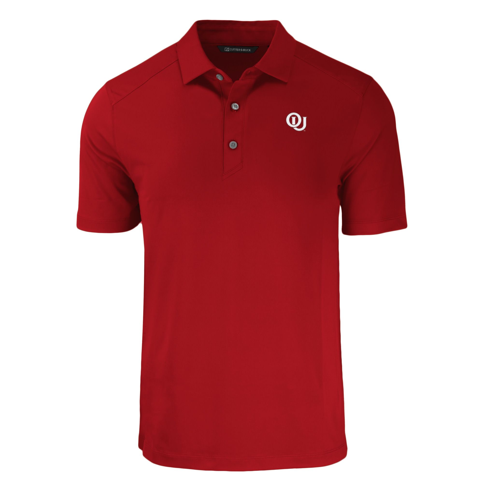 Men's Cutter & Buck Crimson Oklahoma Sooners Big & Tall Forge Eco Stretch Recycled Polo - Image 3