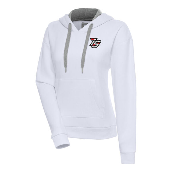 Women's Antigua White Iowa Speedway Victory Pullover Hoodie
