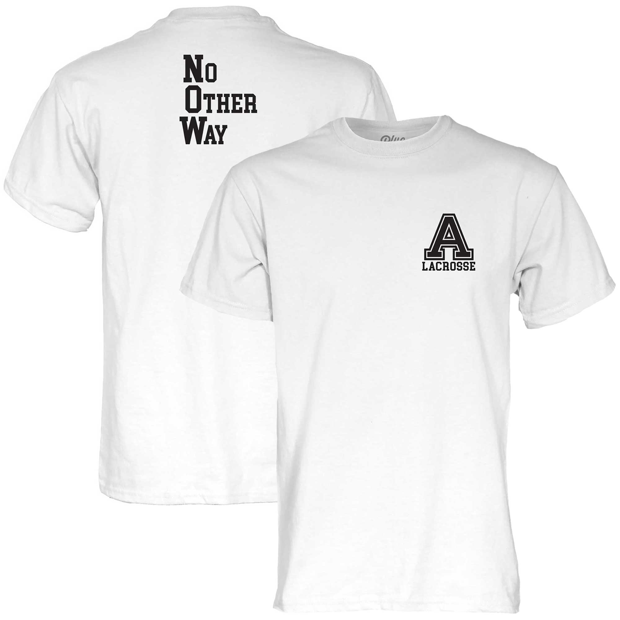 Men's Blue 84 White Army Black Knights 2024 Lacrosse Shooting T-Shirt