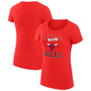 Women's G-III 4Her by Carl Banks Red Chicago Bulls Team Logo Fitted T-Shirt