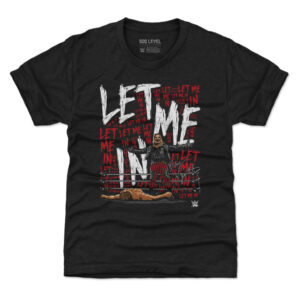 Youth 500 Level Heather Black Bray Wyatt Let Me In Repeat Tri-Blend T-Shirt