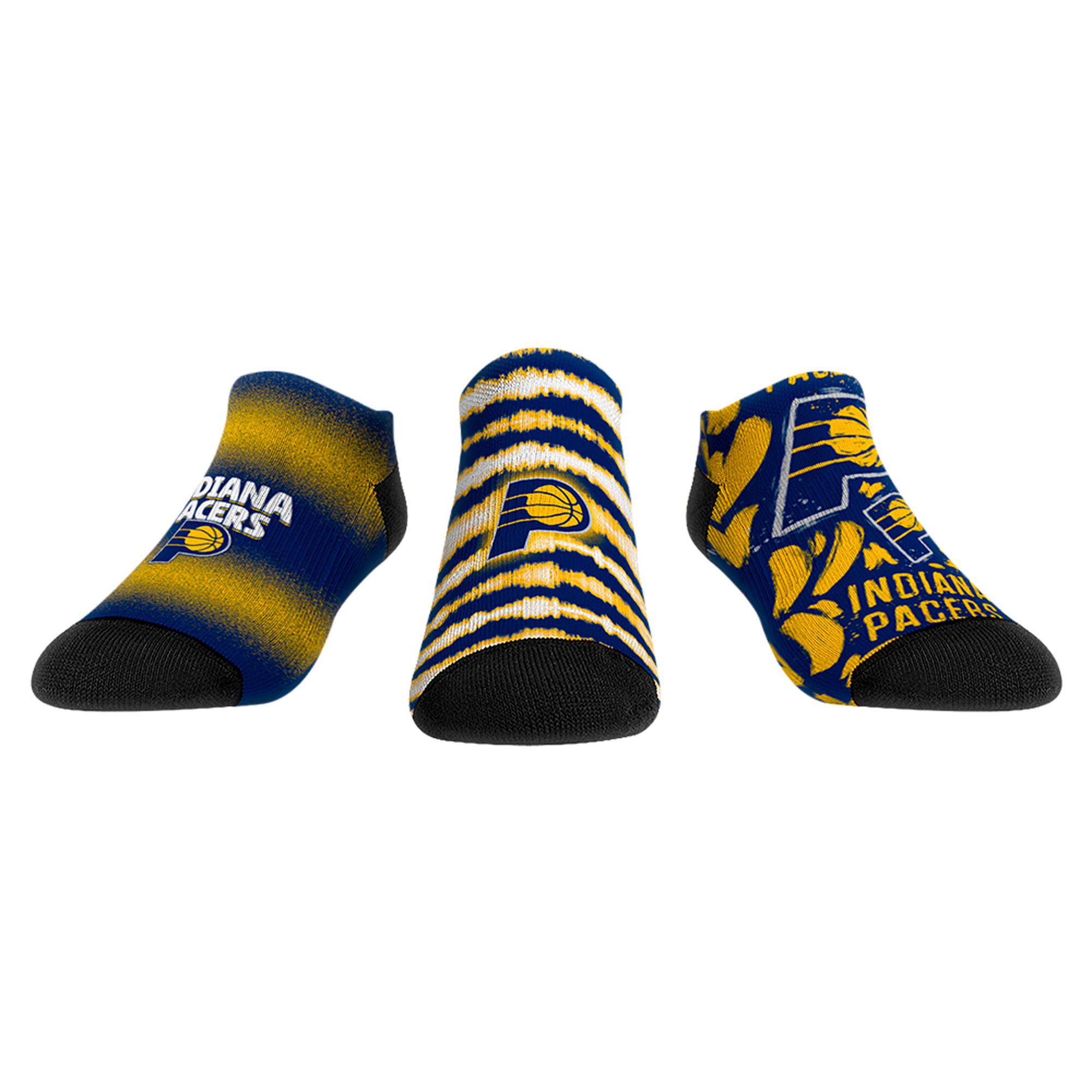 Youth Rock Em Socks Indiana Pacers Make Some Noise 3-Pack Low-Cut Socks - Image 2