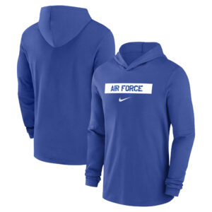 Men's Nike Royal Air Force Falcons 2024 Sideline Performance Long Sleeve Hoodie Top