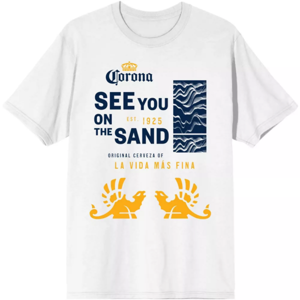 Men's White Corona See You On The Sand T-Shirt