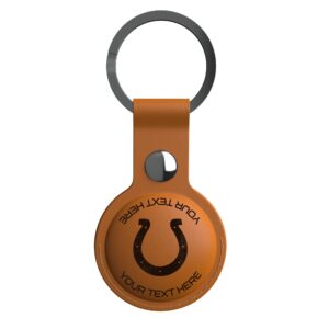Keyscaper Brown Indianapolis Colts Personalized AirTag Holder