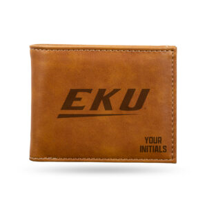 Brown Eastern Kentucky Colonels Personalized Billfold Wallet