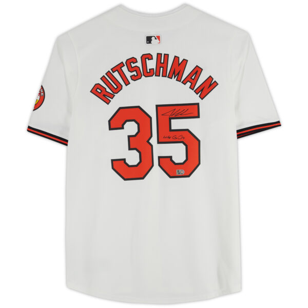 Adley Rutschman Baltimore Orioles Autographed White Nike Limited Jersey with "Lets Go O's" Inscription - Image 7