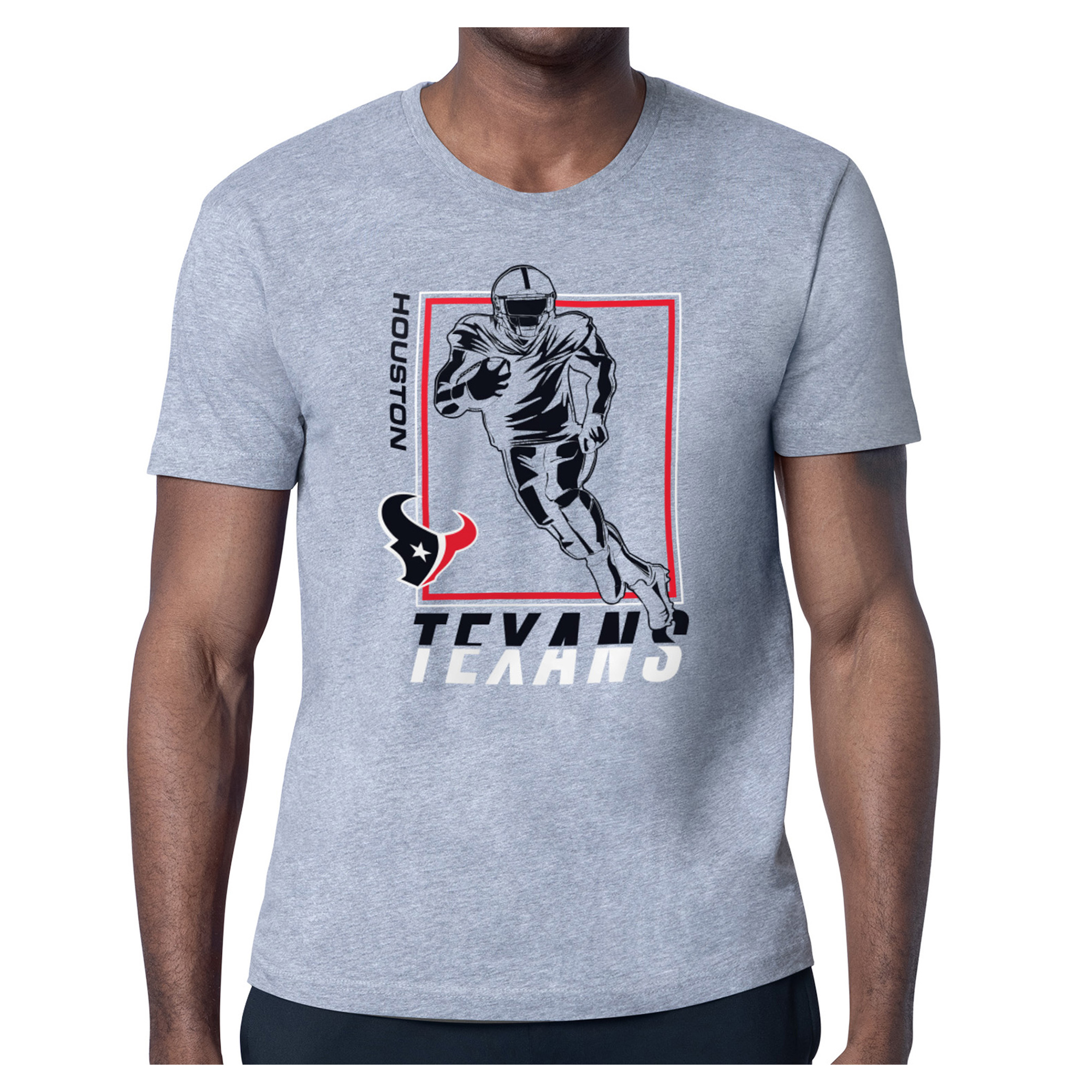 Men's Starter Heather Gray Houston Texans Football Player T-Shirt