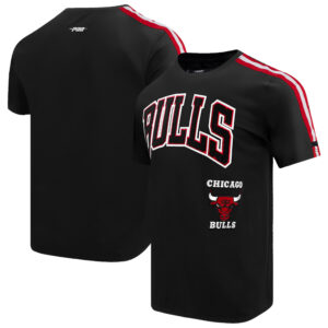 Men's Pro Standard Black Chicago Bulls Retro Classic Striped T-Shirt