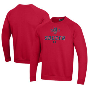 Men's Under Armour Red Saint Mary's Gaels Soccer Rival Fleece Raglan Pullover Sweatshirt