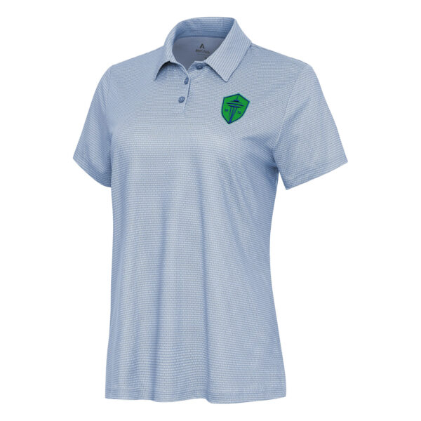 Women's Antigua White/Light Blue Seattle Sounders FC Rings Polo
