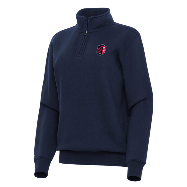 Women's Antigua Navy St. Louis City SC Victory Quarter-Zip Pullover Top