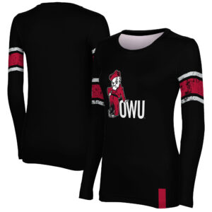 Women's ProSphere Black Ohio Wesleyan Battling Bishops Endzone Performance 1.0 Long Sleeve T-Shirt
