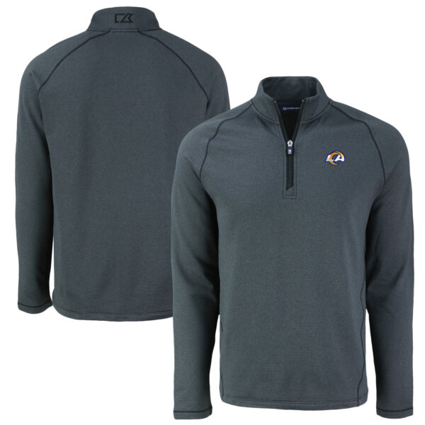 Women's Antigua Heather Black New York City FC Crush Quarter-Zip Top - Image 2