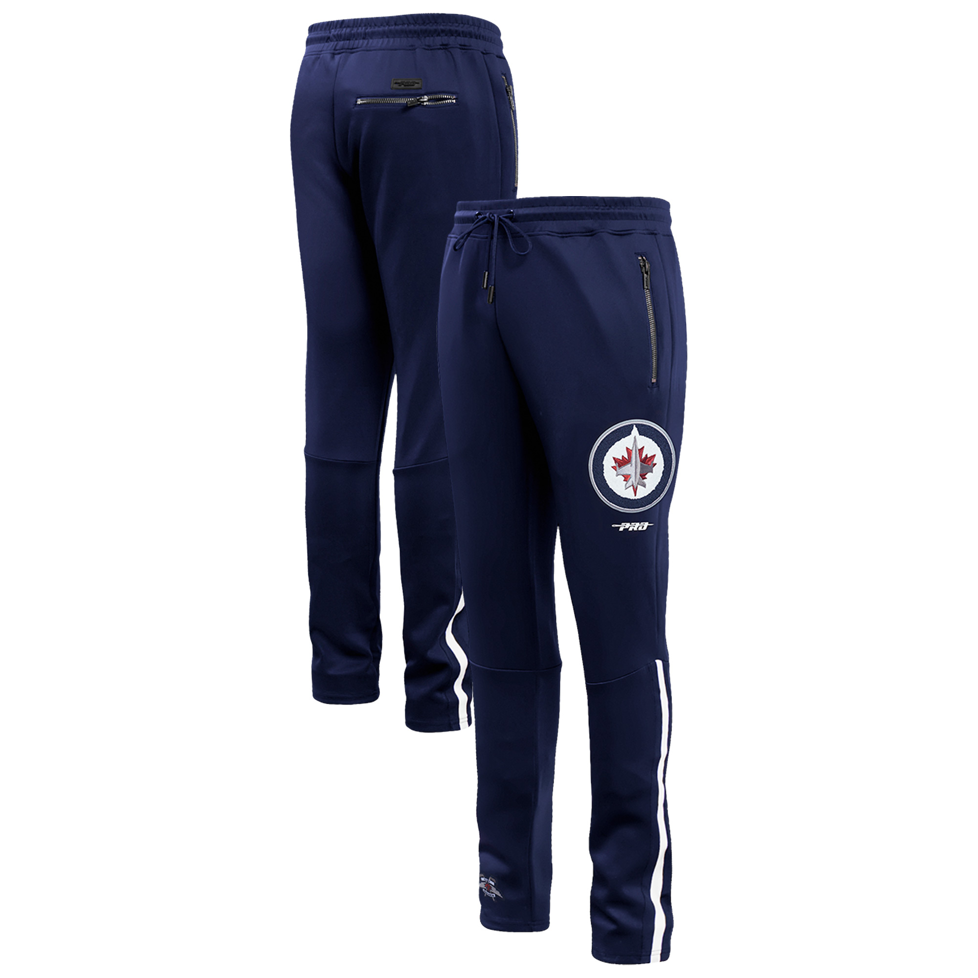 Men's Pro Standard Navy Winnipeg Jets Classic Chenille Track Pants - Image 2
