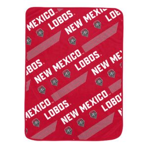 Pegasus New Mexico Lobos 60" x 72" Slanted Half-Stripe Wordmark Ultra Soft Blanket