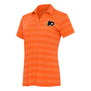 Women's Antigua Orange Philadelphia Flyers Tunnel Polo