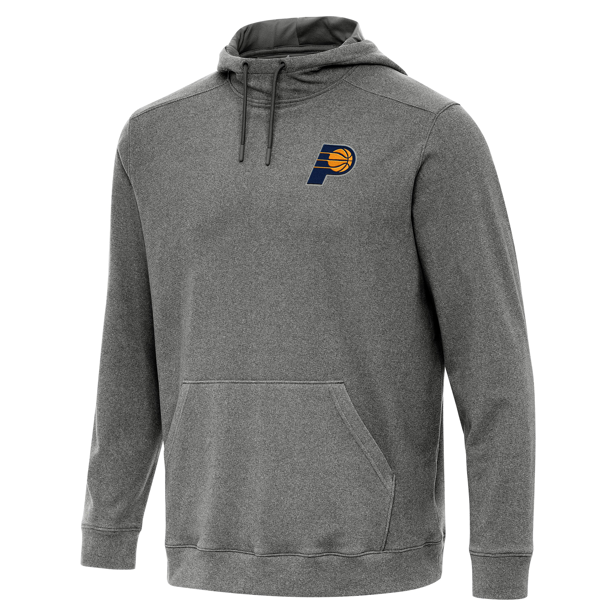 Men's Antigua Heather Black Indiana Pacers Cloud Pullover Hoodie