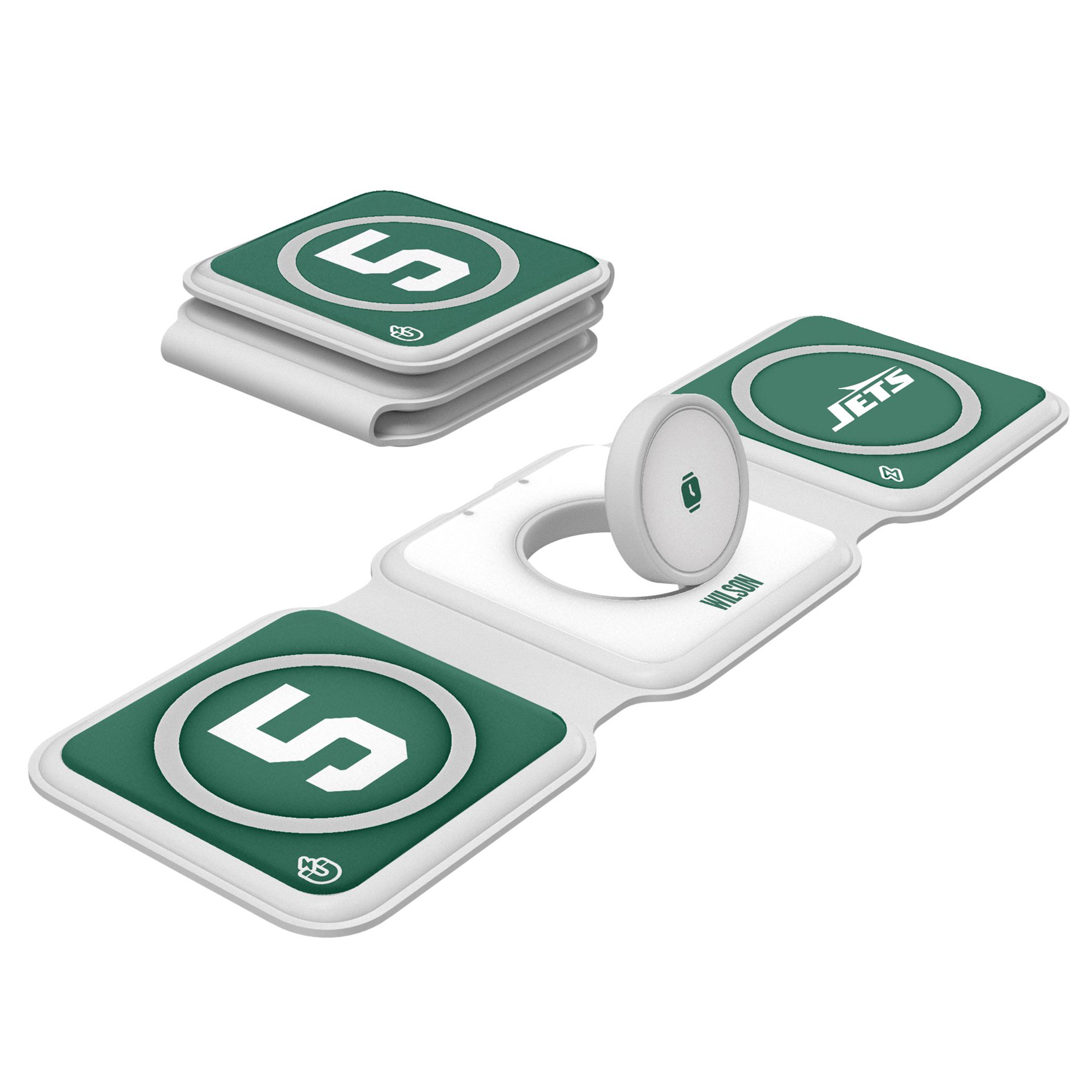 Keyscaper Garrett Wilson New York Jets 3-in-1 Foldable Charger