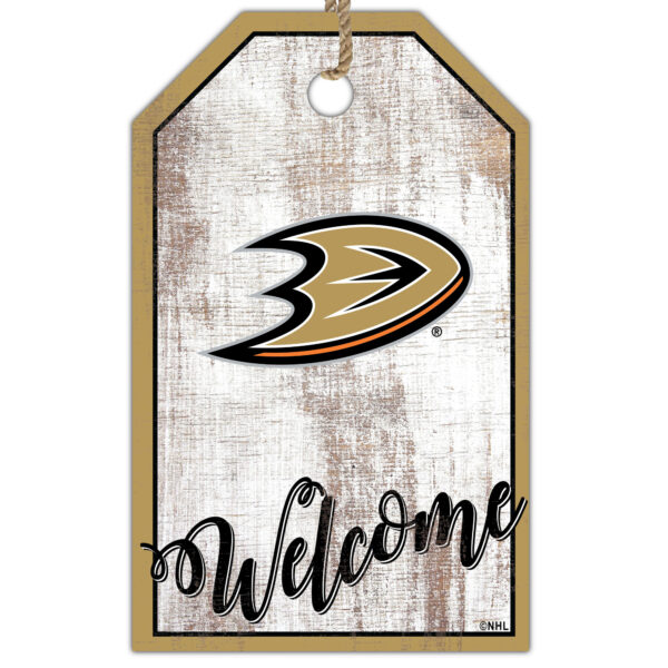 Anaheim Ducks 11'' x 19'' Welcome Team Tag Sign