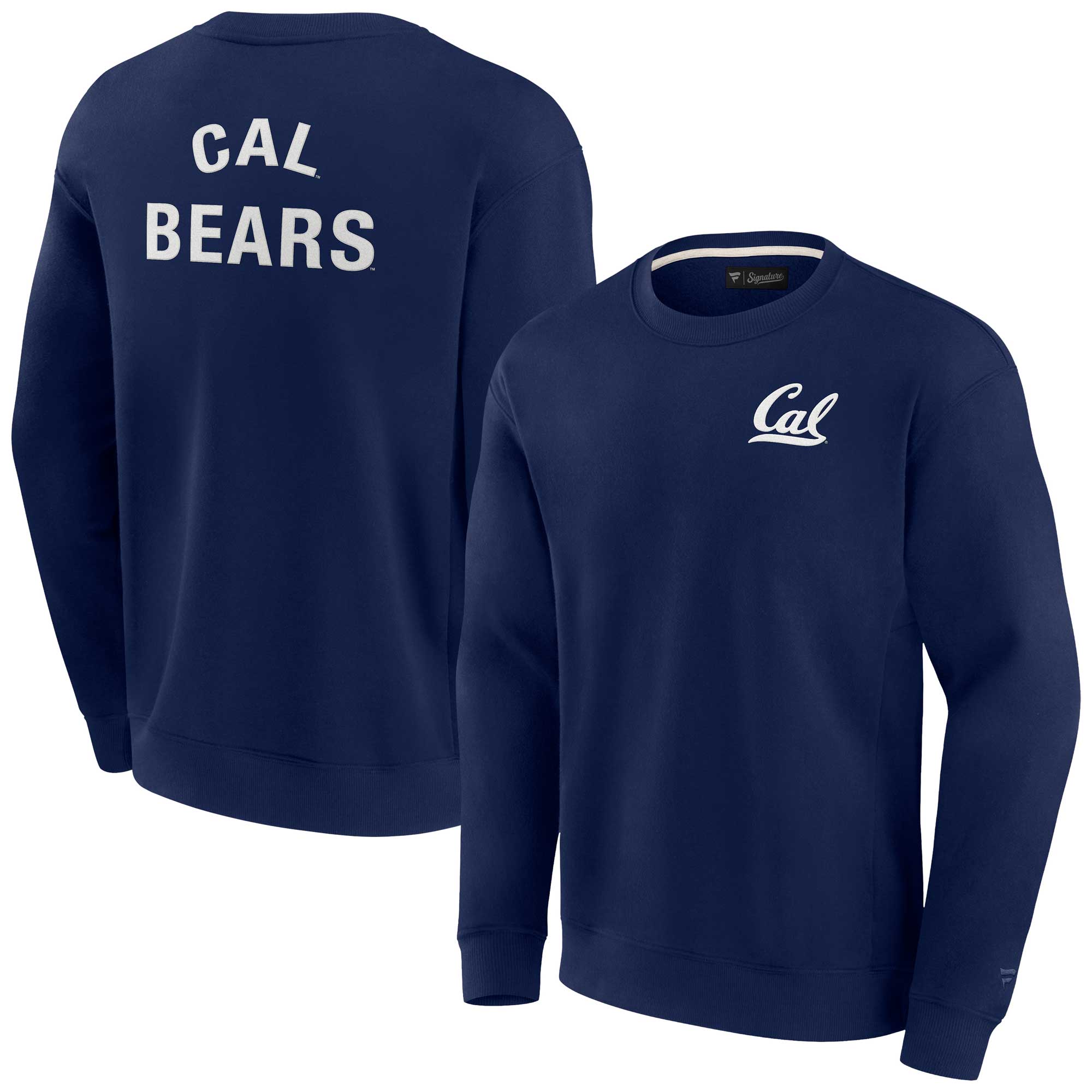 Unisex Fanatics Navy Cal Bears Super Soft Pullover Crew Sweatshirt - Image 5