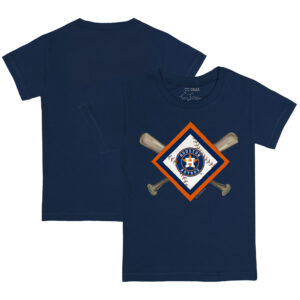 Infant Tiny Turnip Navy Houston Astros Diamond Cross Bats T-Shirt