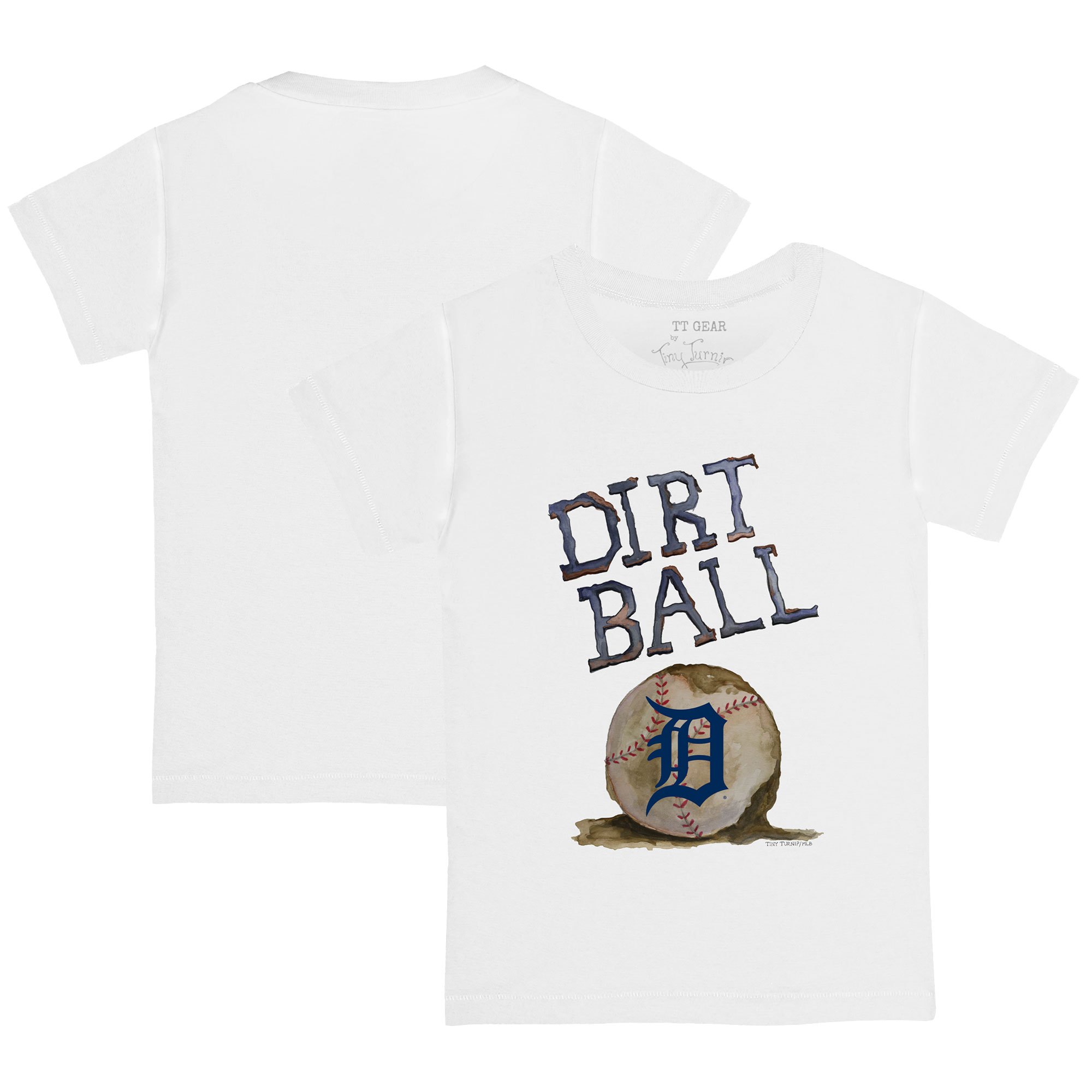 Youth Tiny Turnip White Detroit Tigers Dirt Ball T-Shirt