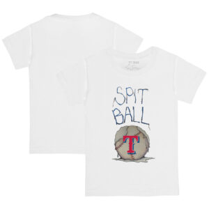 Youth Tiny Turnip White Texas Rangers Spit Ball T-Shirt