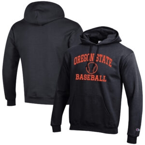 Men's Champion  Black Oregon State Beavers Baseball Icon Powerblend Pullover Hoodie