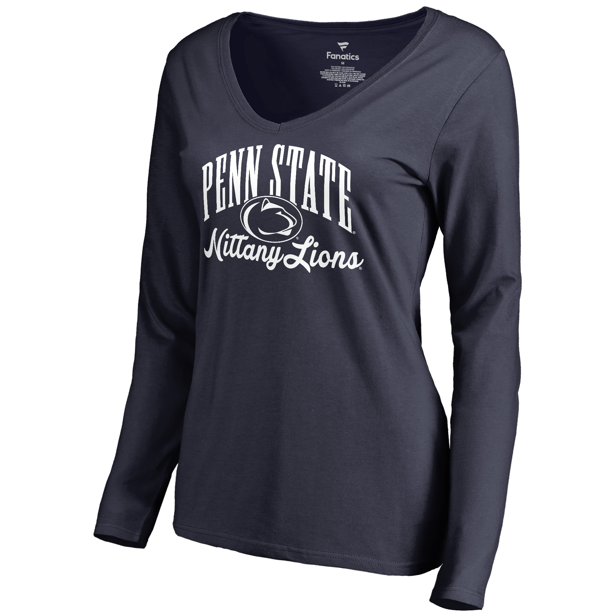 Women's Navy Penn State Nittany Lions Victory Script Long Sleeve T-Shirt