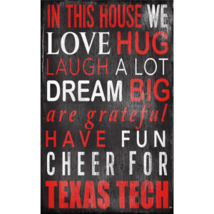 Texas Tech Red Raiders 11" x 19" In This House Sign