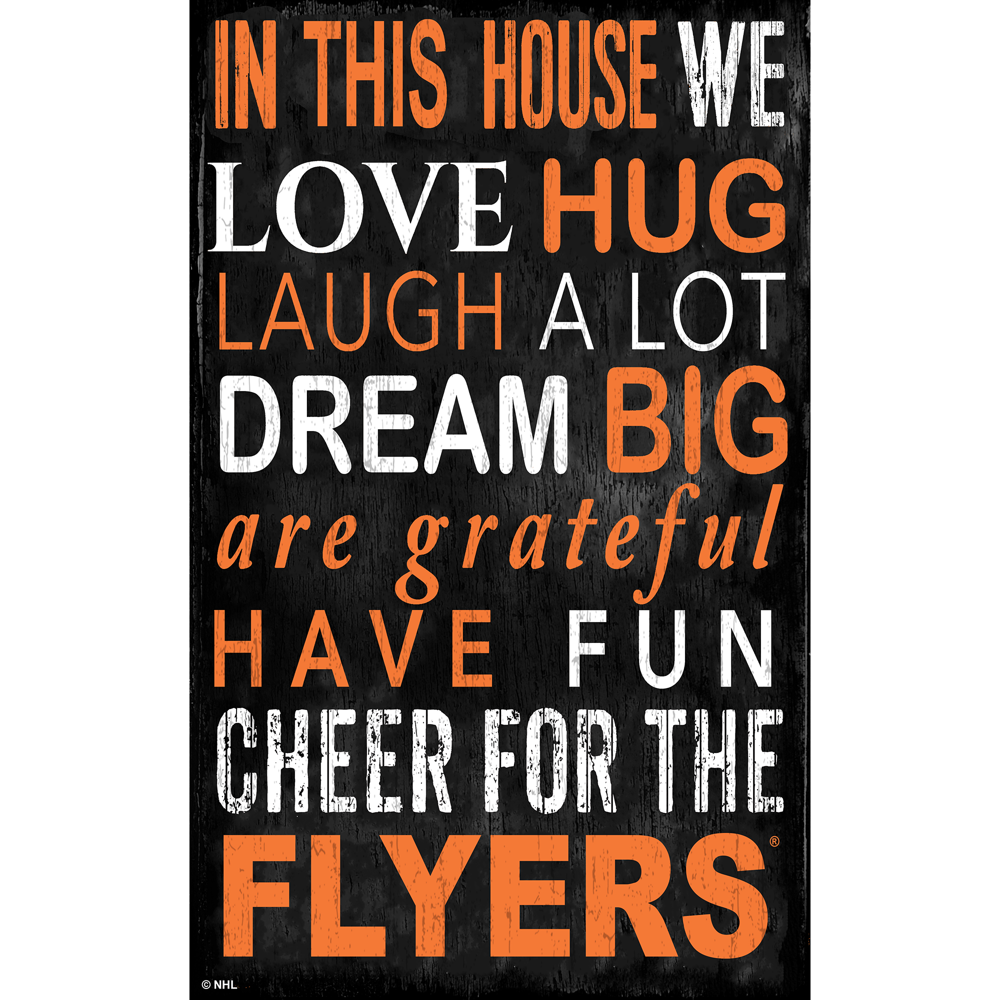 Philadelphia Flyers 11" x 19" In This House Sign