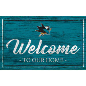 San Jose Sharks 11" x 19" Personalized Team Color Welcome Sign