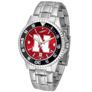 Scarlet Nebraska Huskers Competitor Steel AnoChrome Color Bezel Watch