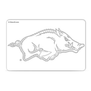 Arkansas Razorbacks Primary Logo Tailgater Logo Stencil