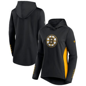Women's Black/Gold Boston Bruins Authentic Pro Locker Room Pullover Hoodie