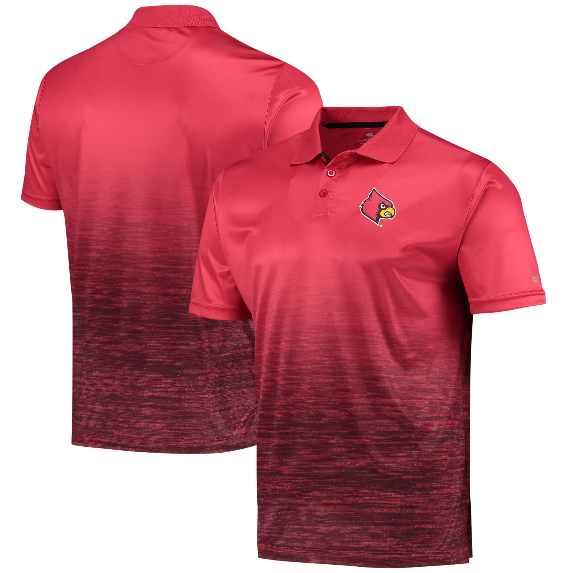 Men's Colosseum Red Louisville Cardinals Marshall Polo - Image 5