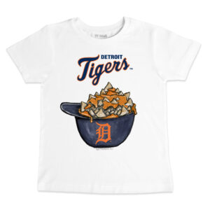 Toddler Tiny Turnip White Detroit Tigers Nacho Helmet T-Shirt