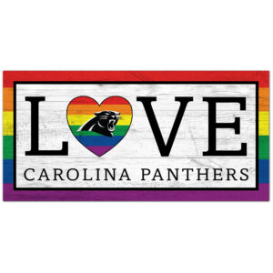 Carolina Panthers 6'' x 12'' LGBTQ Love Sign