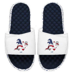 Men's ISlide White/Navy Oakland Athletics Americana Slide Sandals
