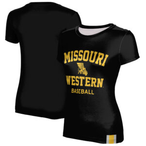 Women's Black Missouri Western State Griffons Baseball T-Shirt