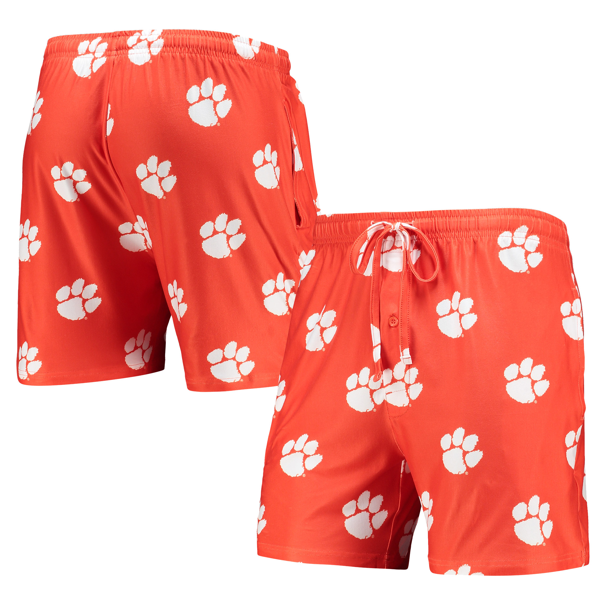 Men's Concepts Sport Orange Clemson Tigers Flagship Allover Print Jam Shorts - Image 5