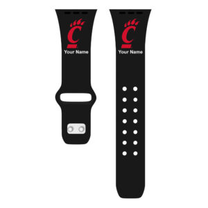 Cincinnati Bearcats Personalized Silicone Apple Watch Band