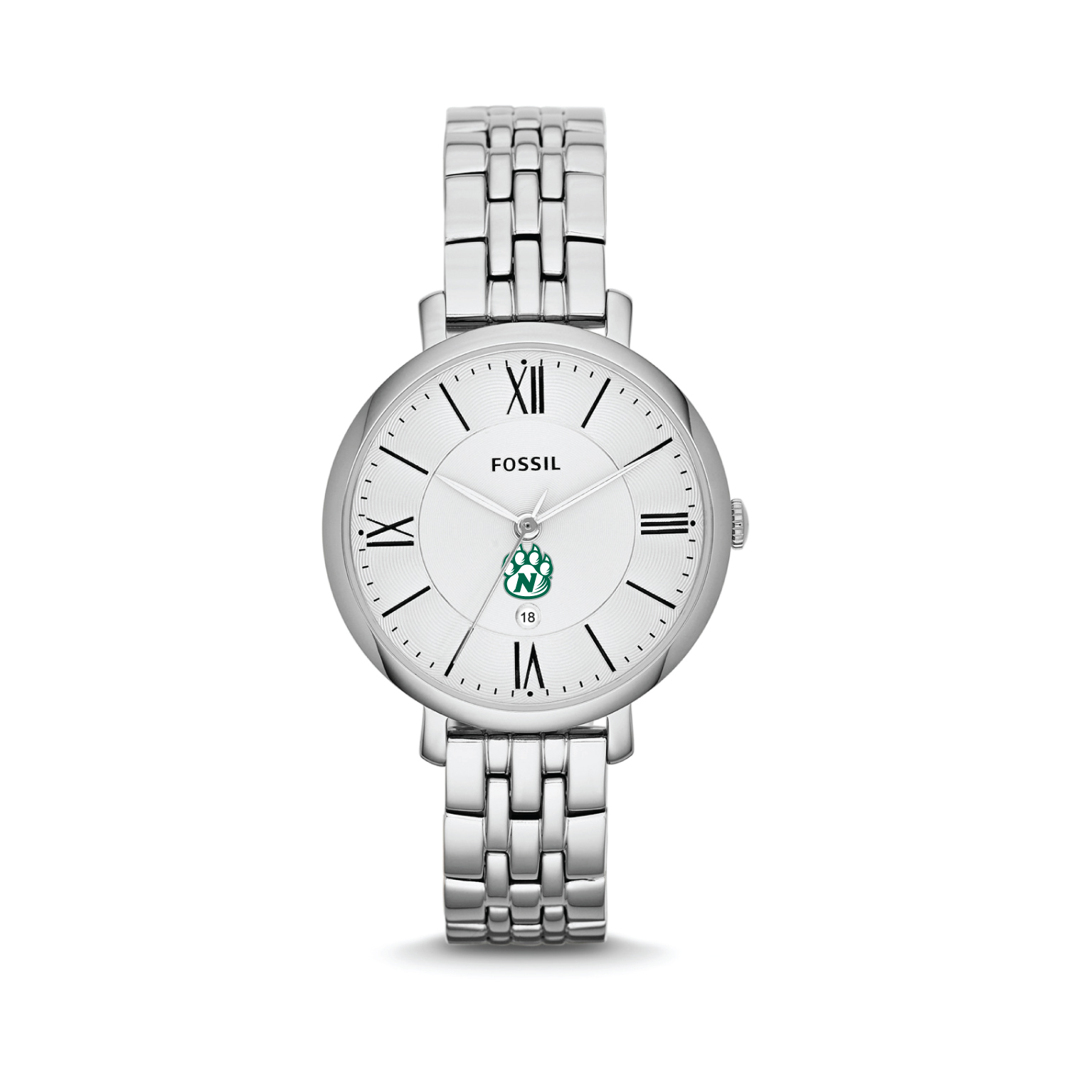 Women's Fossil Silver Northwest Missouri State Bearcats Jacqueline Stainless Steel Watch